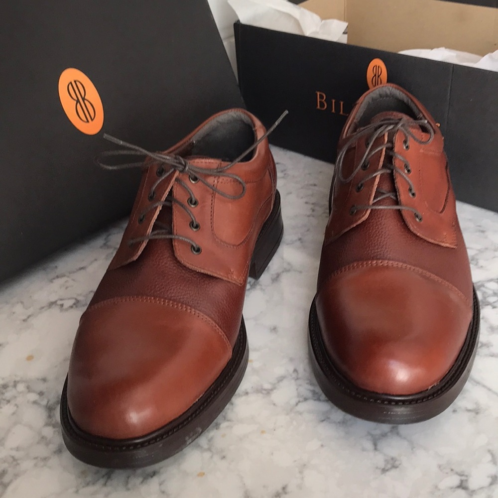 BILL BLASS, Men’s Leather Shoes, Italian Made, New